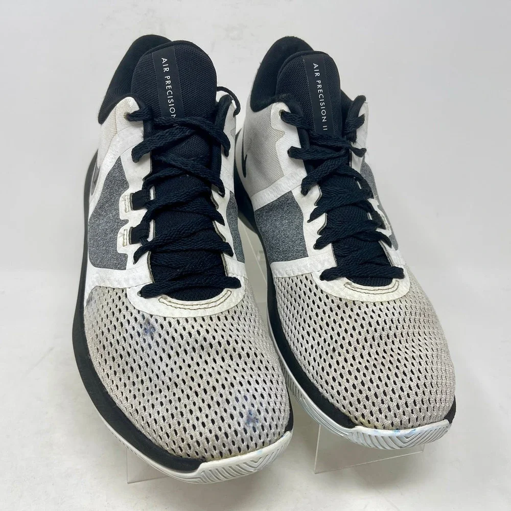 Nike Air Precision II Sneakers Men's 8 1/2‎ Black White 1,4,4,9:S-145